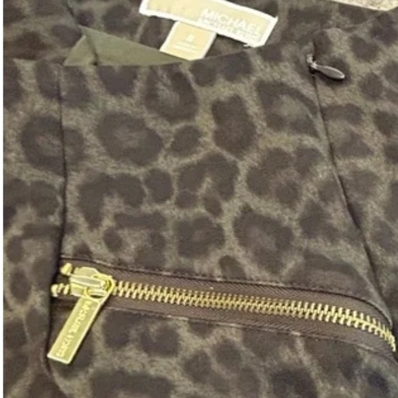 Michael Kors Leopard Print Pencil Skirt Size 8 - Picture 4 of 6